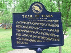 Jackson's expulsion of Native Americans from the US southeast became known as the "Trail of Tears" because thousands dies on the forced march to Oklahoma. 